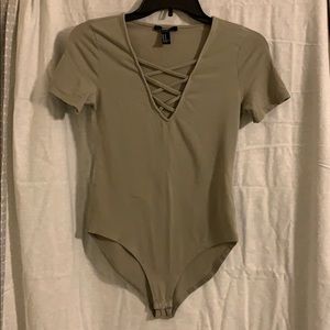 Forever 21 olive colored body suit